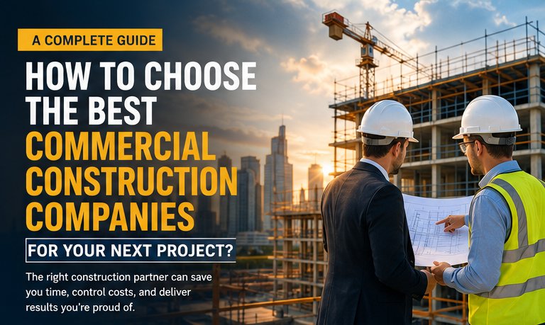 A complete guide to choosing the best commercial construction companies for your next project
